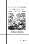 Bulletin d'histoire et d'épistémologie des sciences de la vie v. 21, n. 01